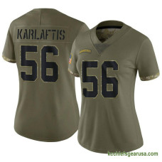 Womens Kansas City Chiefs George Karlaftis Olive Game 2022 Salute To Service Kcc216 Jersey C1802